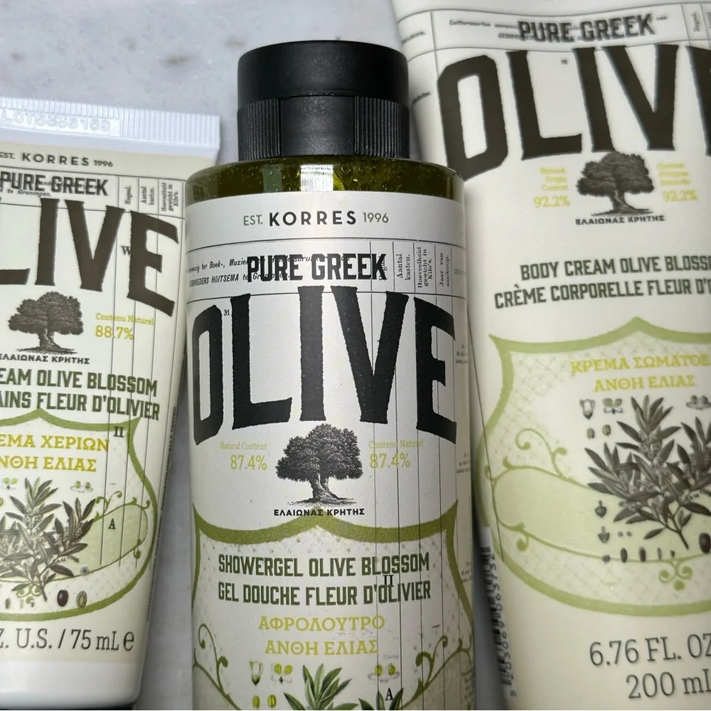 BNIB Korres Olive Blossom Body & Hand Trio Gift Set - Picture 4 of 7